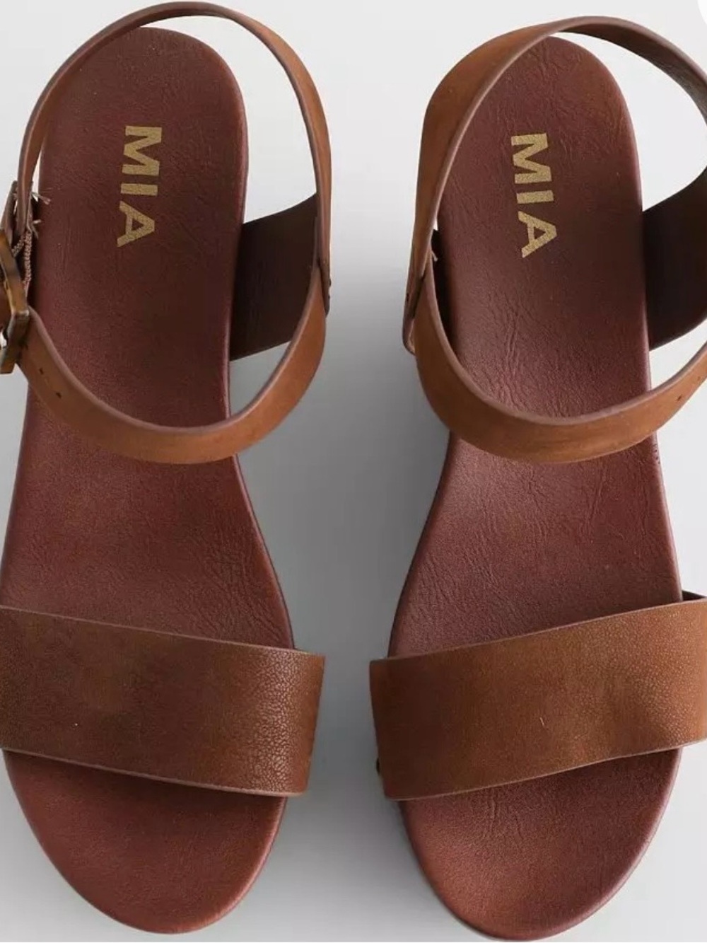 Mia Platform Wedge Sandals with Ankle Strap Sz 8.5 - Picture 2 of 7